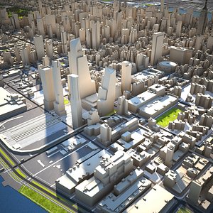 3D nyc city buildings model