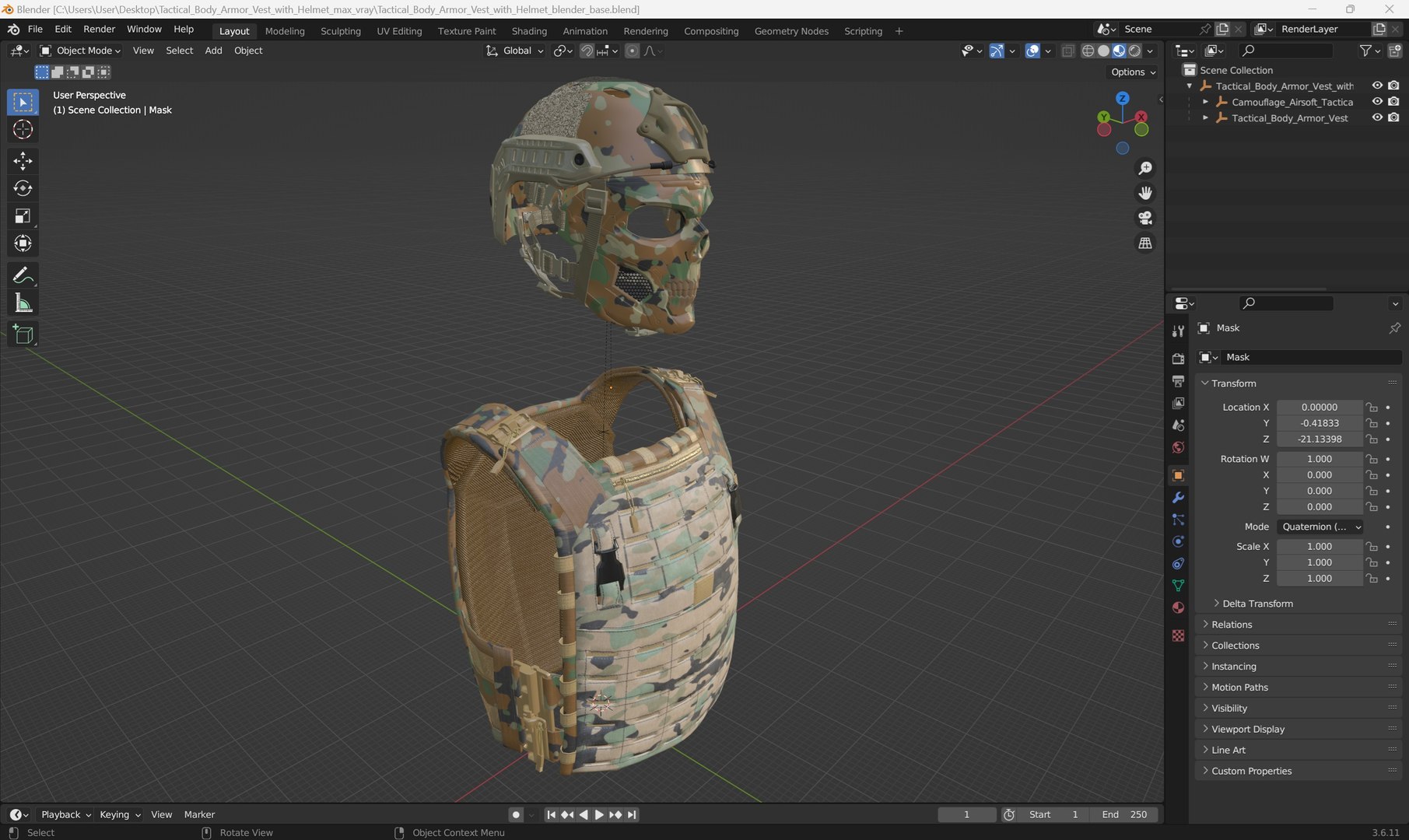 3D Tactical Body Armor Vest with Helmet model https://p.turbosquid.com/ts-thumb/3r/YFVlTq/1h/tactical_body_armor_vest_with_helmet_1001/jpg/1737532316/1920x1080/fit_q87/9b6415b3e15c74d7bc955949ecdaeeeb49da18a5/tactical_body_armor_vest_with_helmet_1001.jpg