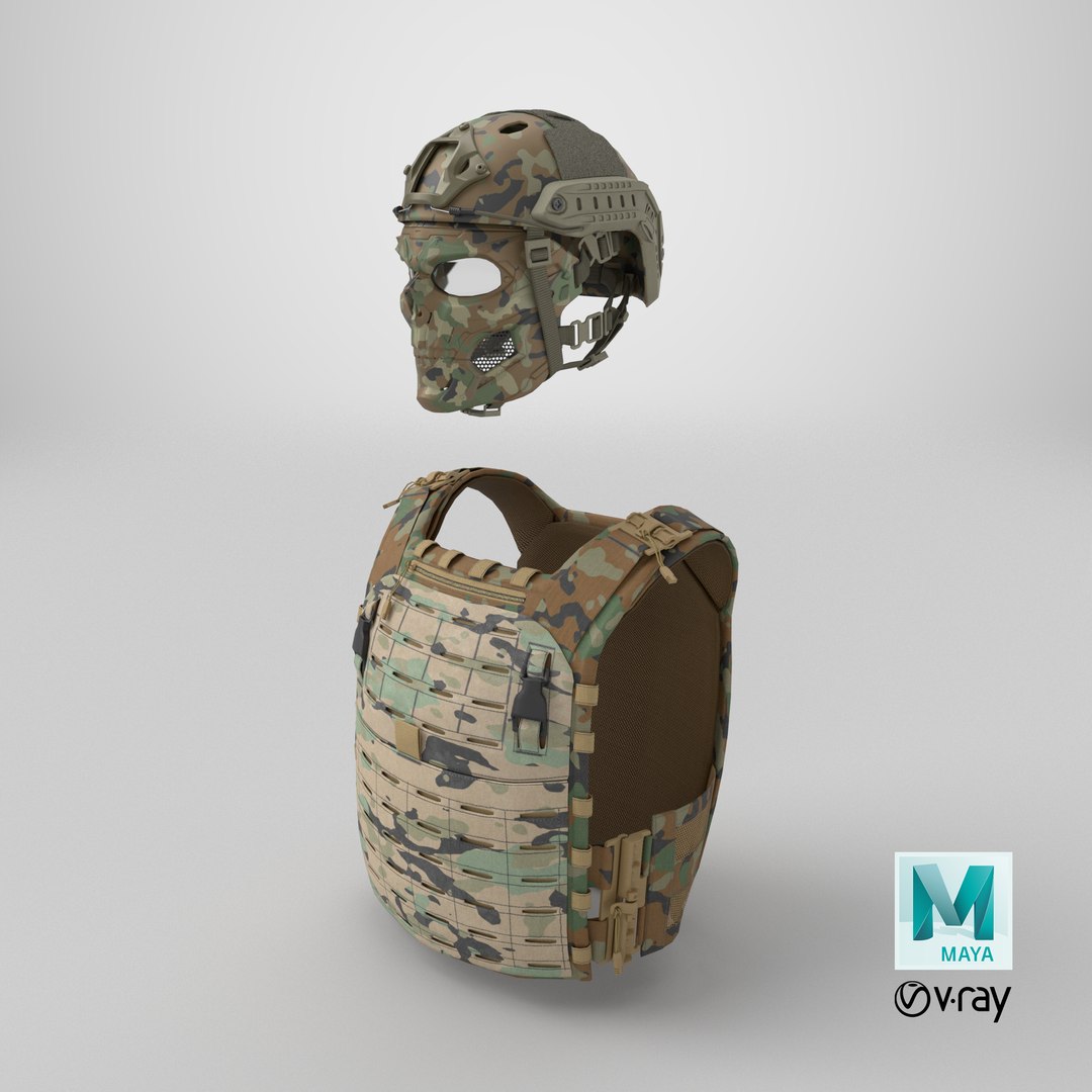 3D Tactical Body Armor Vest with Helmet model https://p.turbosquid.com/ts-thumb/3r/YFVlTq/qH/stemcell_maya_vray_render/png/1744378150/1920x1080/fit_q87/20604c88932afbb41c05ebe5b1ad369848f594f1/stemcell_maya_vray_render.jpg