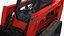 3D Skid Steer Loader Red Rigged