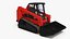 3D Skid Steer Loader Red Rigged