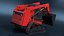 3D Skid Steer Loader Red Rigged