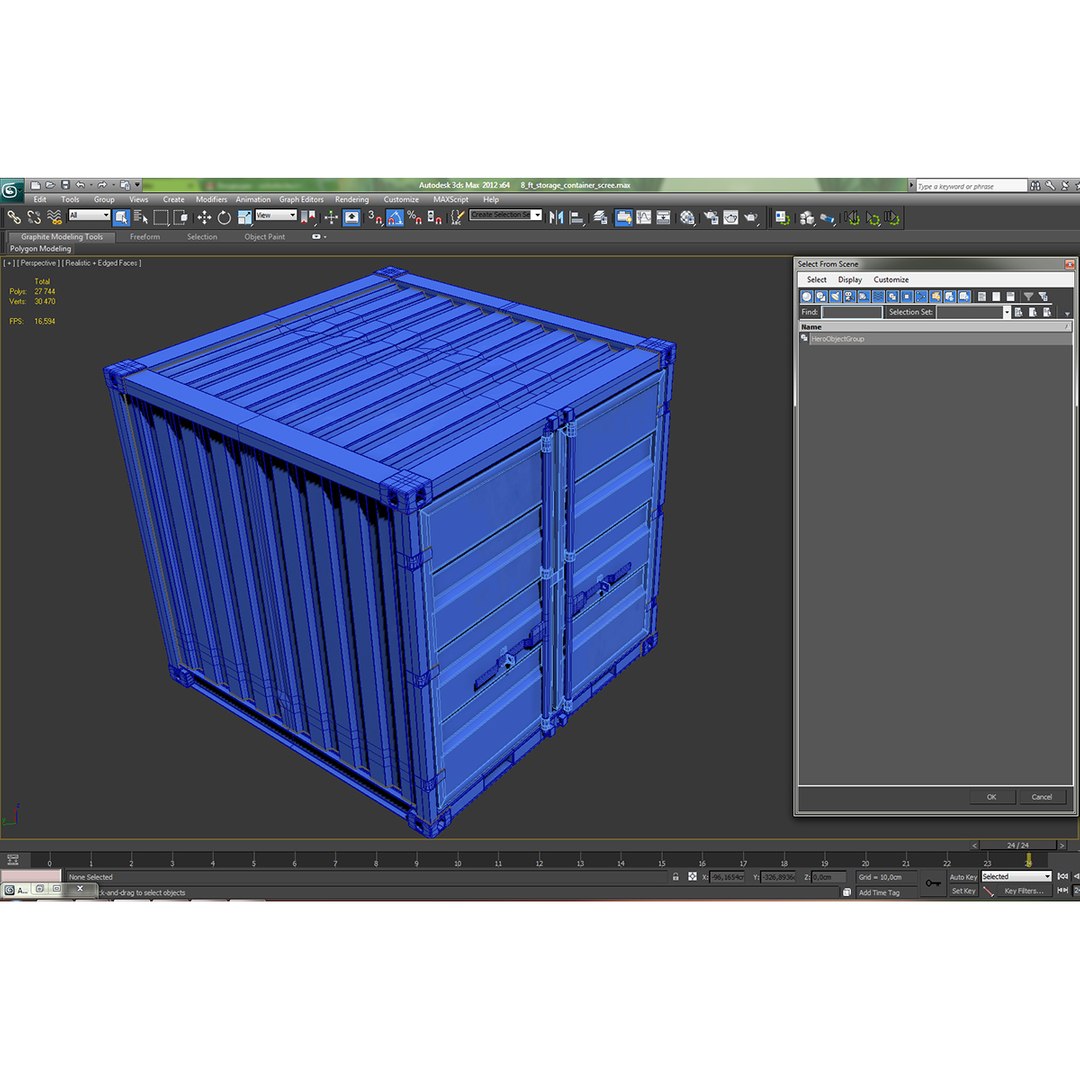 8 ft storage container 3d 3ds
