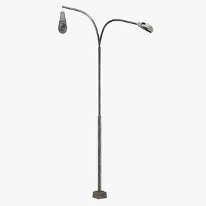 Classic Street Light Double Damaged