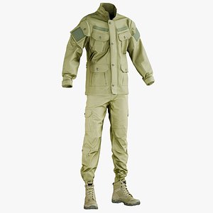 3D realistic hunting pants jacket model