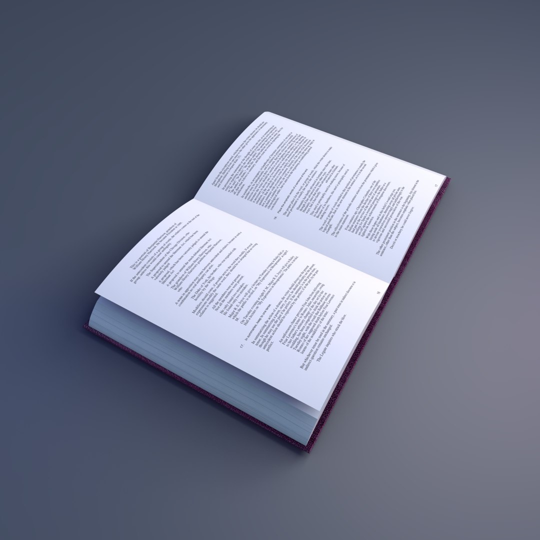 3D Rigged Book Template Model - TurboSquid 1412477