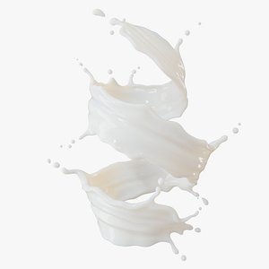 Milk Splash Spiral 3D model