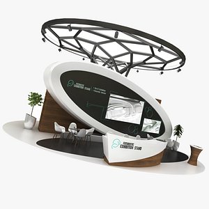 futuristic exhibition 3D model