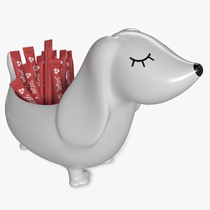 3D Vase-dog with Sugar model