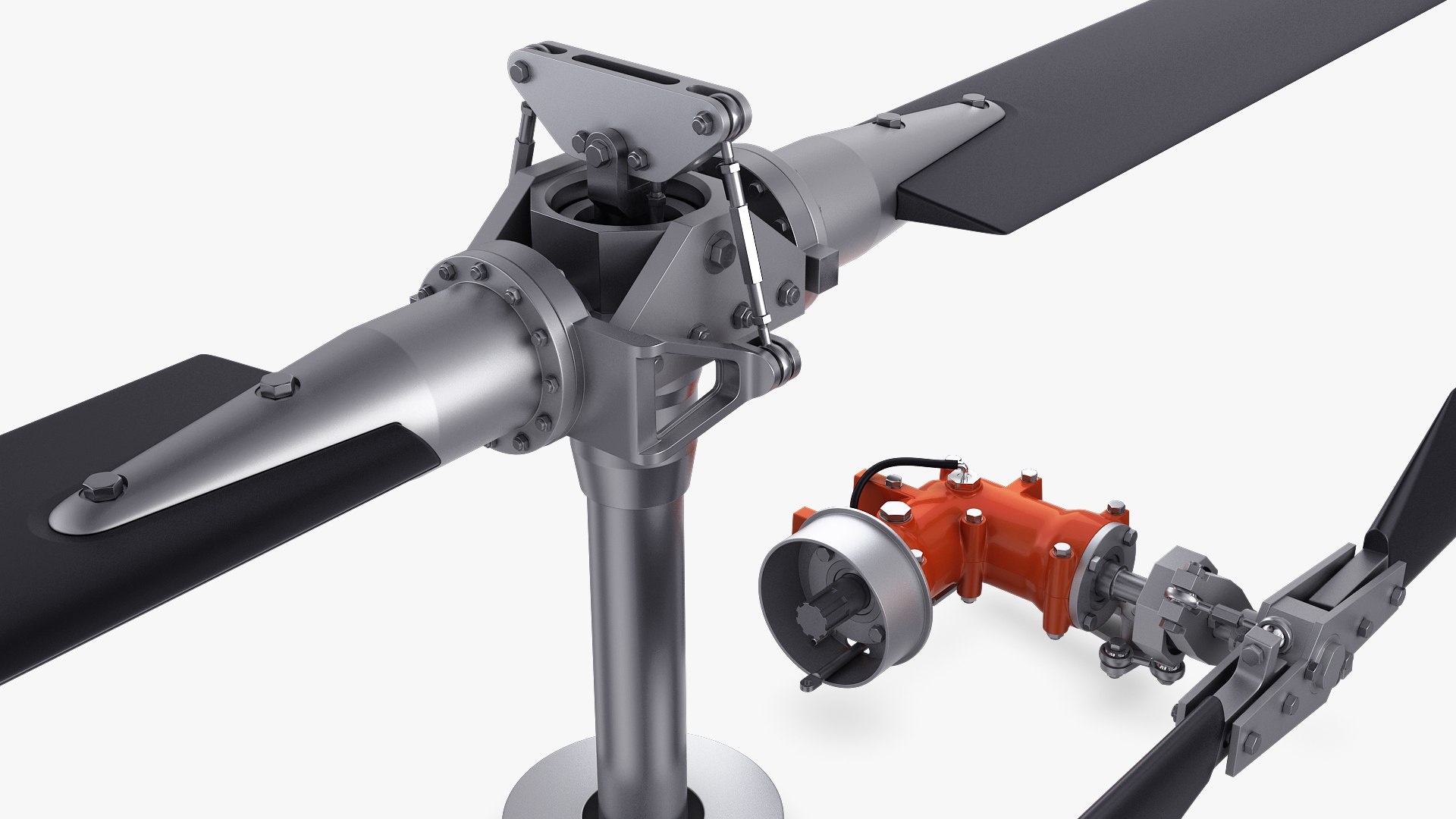 Helicopter Rotor System v 1 3D model TurboSquid 2026803