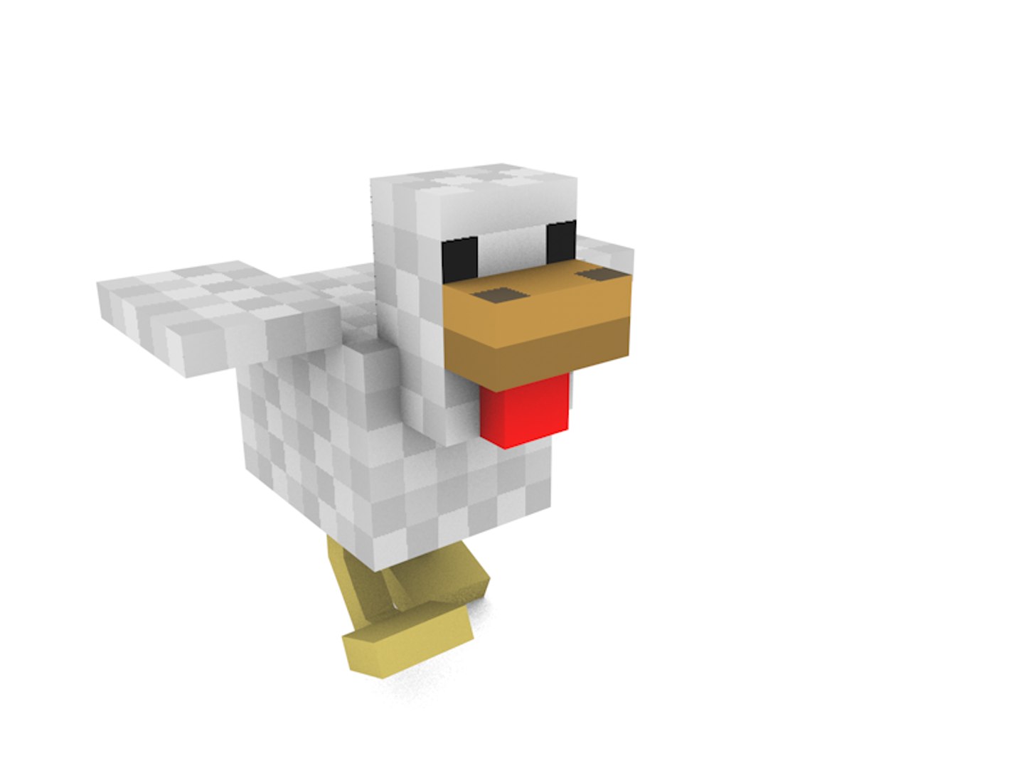Cinema4d Minecraft Chicken Rig