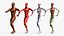 Anatomia completa del corpo maschile negroide truccato per Maya