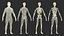 Anatomia completa del corpo maschile negroide truccato per Maya
