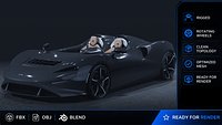 2021 McLaren Elva 3D Model  Open-Air Ultimate Series Hypercar
