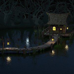 3d model swamp hut
