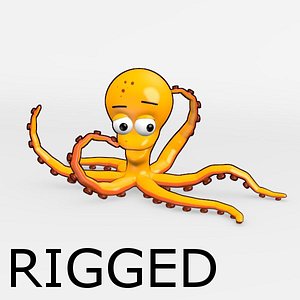 cartoon octopus rigged
