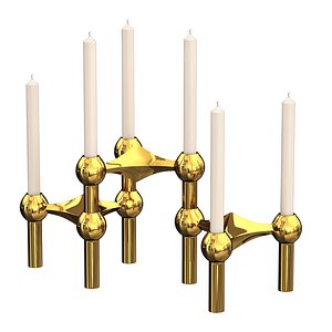 STOFF NAGEL CANDLE HOLDERS BRASS 3 PACK model