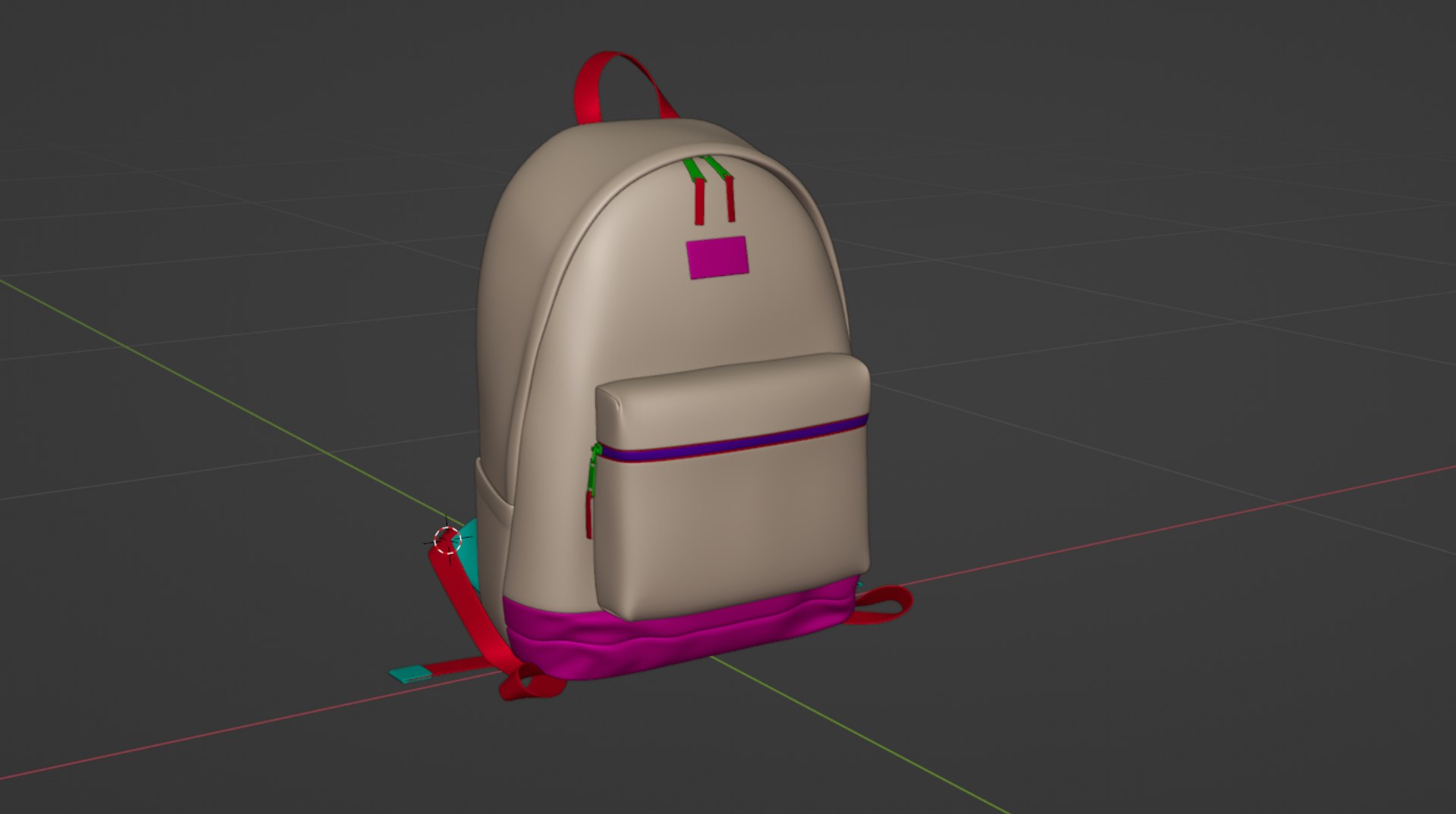 3D Model Backpack With Colorful Geometric Shapes - TurboSquid 2227595