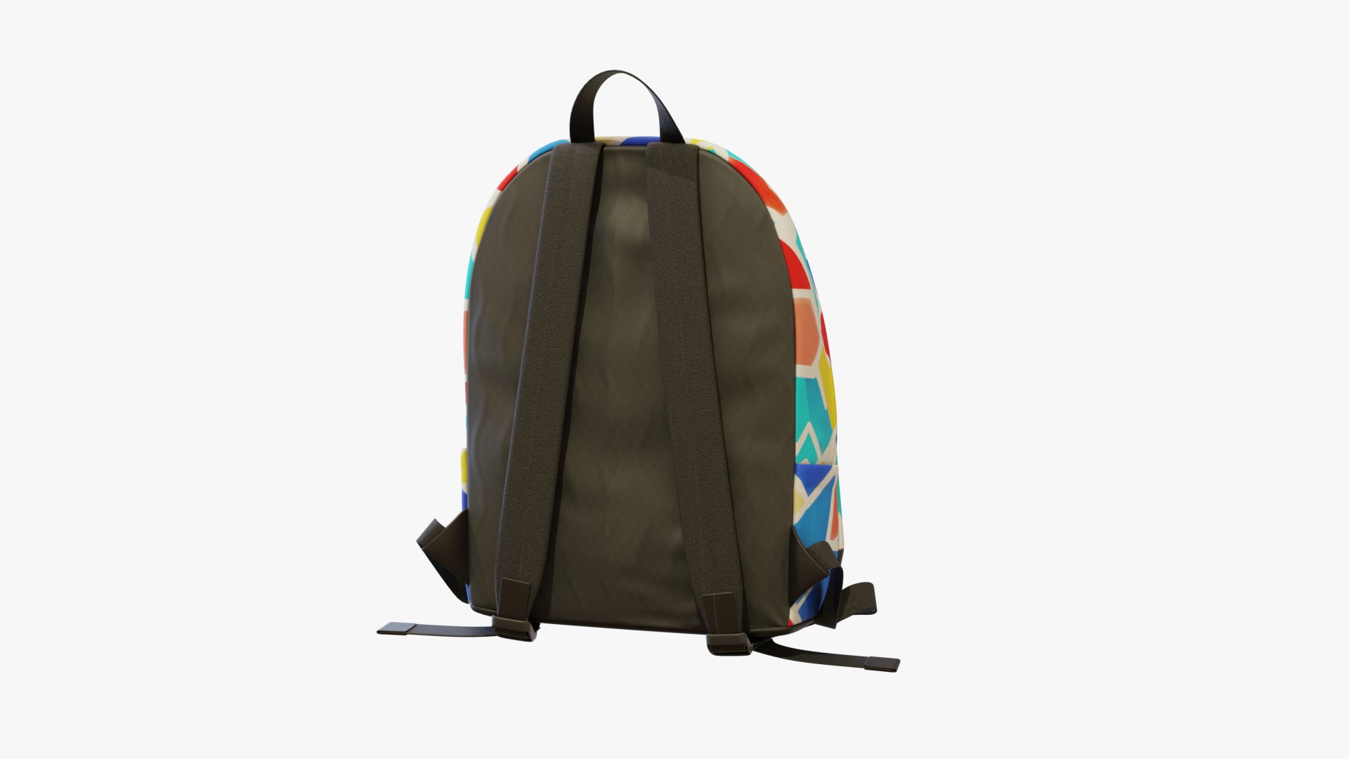 3D Model Backpack With Colorful Geometric Shapes - TurboSquid 2227595
