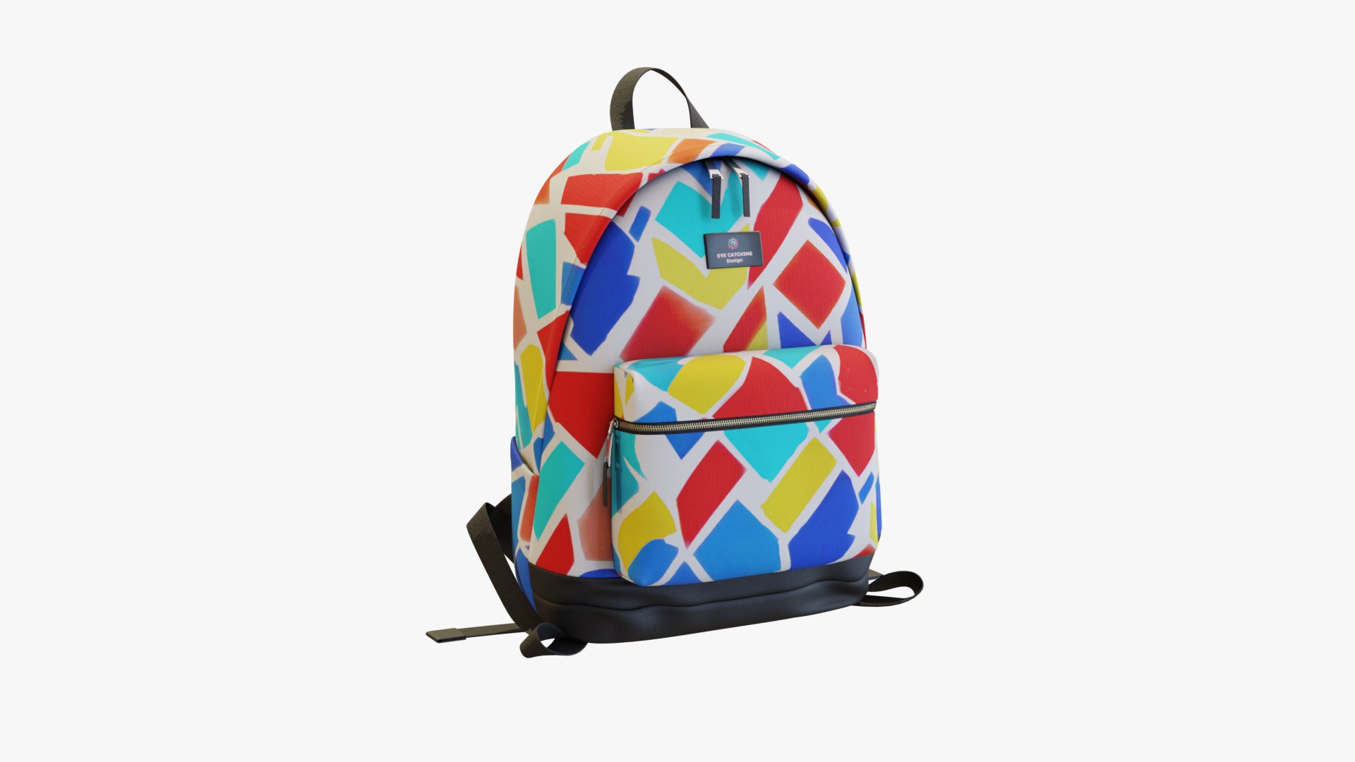 3D Model Backpack With Colorful Geometric Shapes TurboSquid 2227595