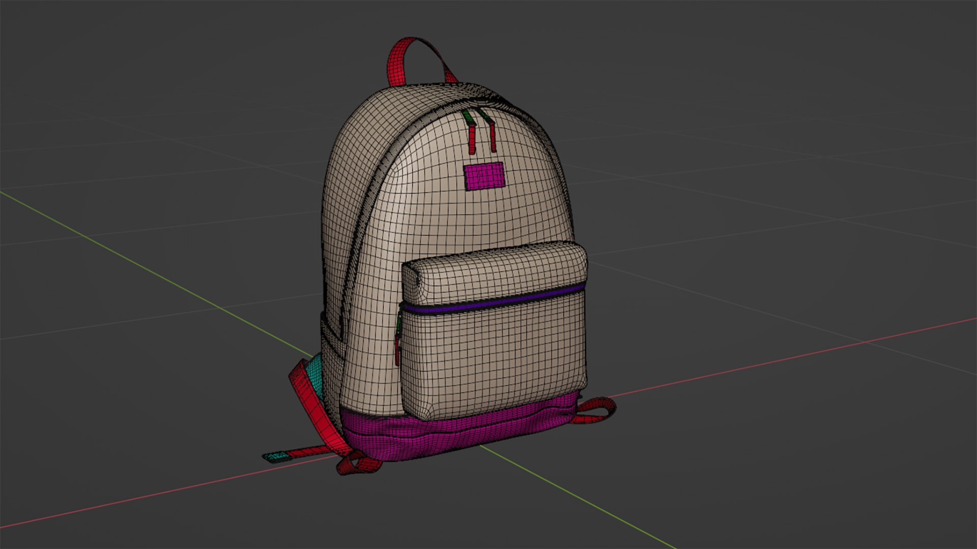 3D Model Backpack With Colorful Geometric Shapes - TurboSquid 2227595