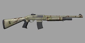 benelli nova tactical 3d model