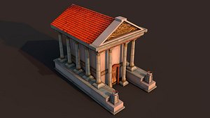 3D ancient temple rome model