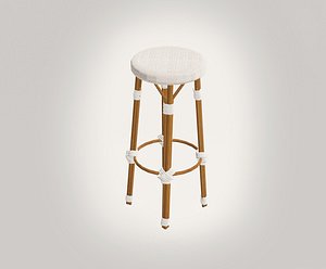 3D Embroidered Hand Made Stool model