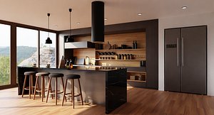 Kitchen interior 3D
