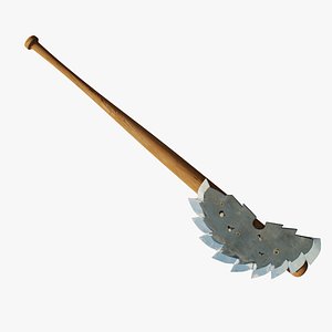 POST APOCALYPTIC MELEE WEAPON BAT BLOODY VARIANT 3D model