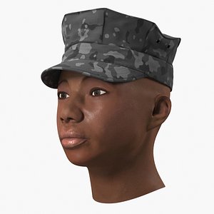 Army Field Duty Cap on Male Head
