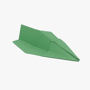 3D model Paper Plane Green