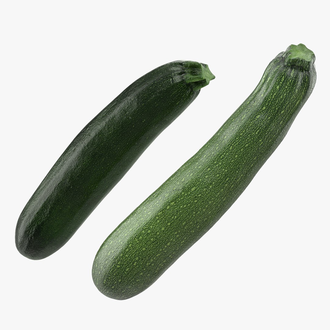 Zucchini Vegetable Collection 3D model preview