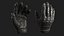 3D Old Leather Gloves model