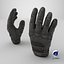 3D Old Leather Gloves model