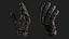 3D Old Leather Gloves model
