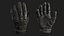 3D Old Leather Gloves model