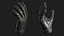 3D Old Leather Gloves model