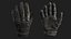 3D Old Leather Gloves model