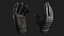 3D Old Leather Gloves model