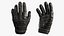 3D Old Leather Gloves model