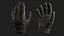 3D Old Leather Gloves model