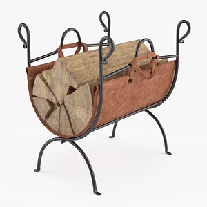 Firewood Holder with Metal Frame