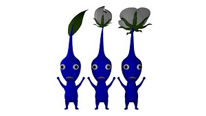 3D blue pikmin model