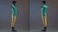Dark Skin Teenager Fashionable Style T Pose