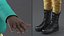 Dark Skin Teenager Fashionable Style T Pose