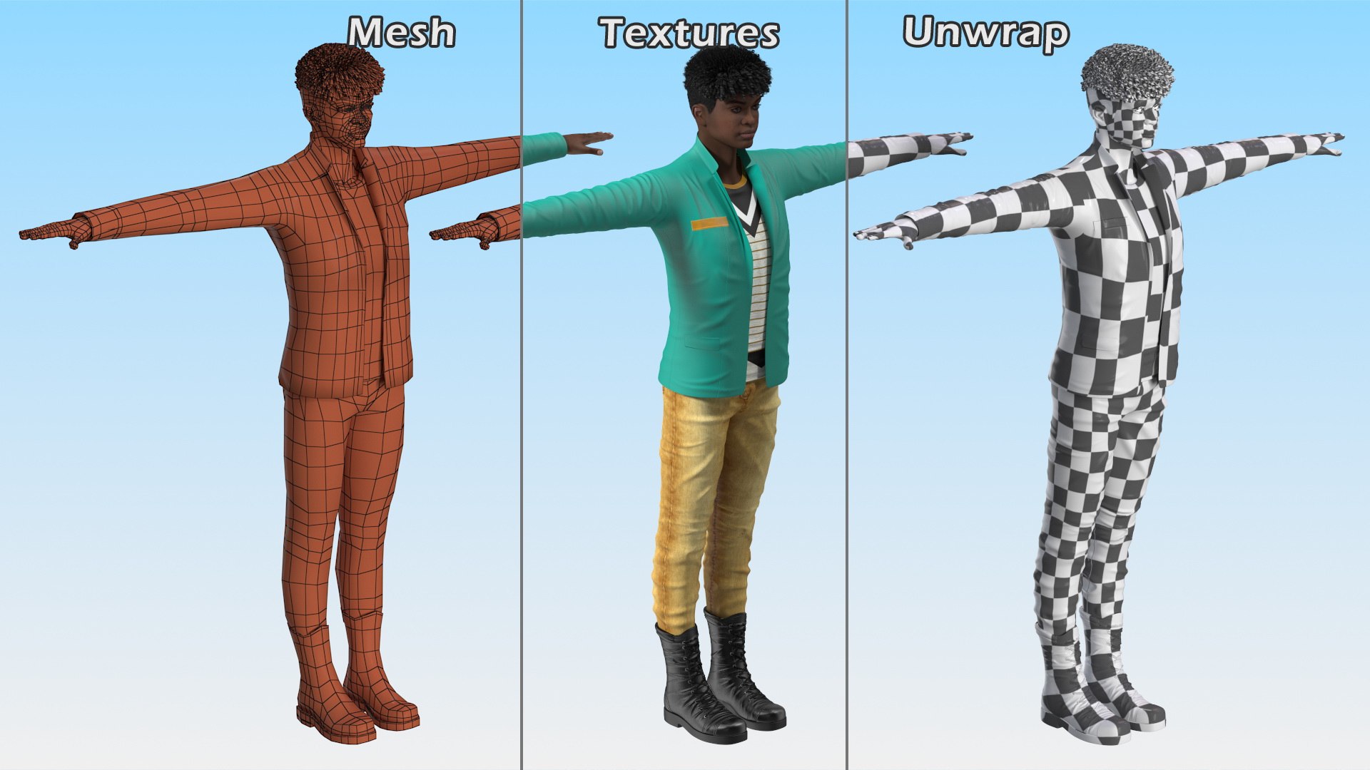 3D Dark Skin Teenager Fashionable Style T Pose model https://p.turbosquid.com/ts-thumb/3s/ZfA4Nn/Ul/darkskinteenagerfashionablestyletposec4dmodel016/jpg/1626768073/1920x1080/fit_q87/1d7d7e477796918f0ba35d49e4649e217a1f9bac/darkskinteenagerfashionablestyletposec4dmodel016.jpg