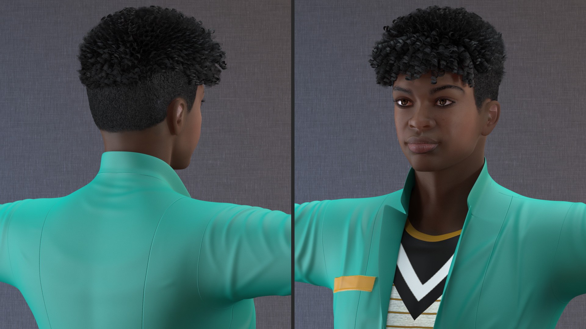 3D Dark Skin Teenager Fashionable Style T Pose model https://p.turbosquid.com/ts-thumb/3s/ZfA4Nn/oi/darkskinteenagerfashionablestyletposec4dmodel008/jpg/1626768053/1920x1080/fit_q87/ca320510770092044ae7d2d9cd1f0736c2f05d4f/darkskinteenagerfashionablestyletposec4dmodel008.jpg