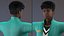 Dark Skin Teenager Fashionable Style T Pose
