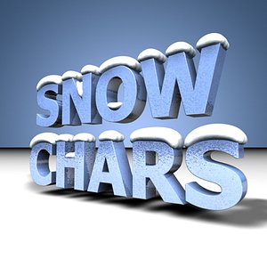 snow covered 3d model